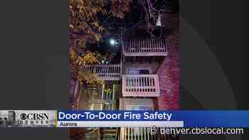 Aurora Fire Rescue Returns To Apartment Fire Scene To Spread Word About Fire Prevention - CBS Denver