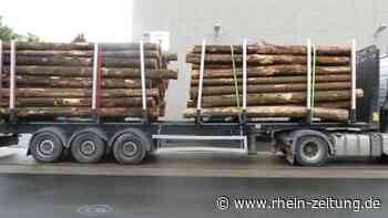 Erneut überladene Holztransporter: Schwerlastkontrolltruppe war wieder bei Morbach im Einsatz - Rhein-Zeitung