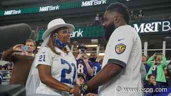 They said 'I do,' then the second half of Colts-Ravens kicked off