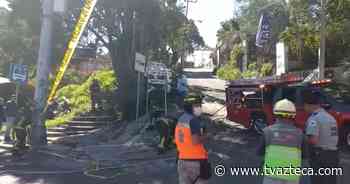 Se registra fuga en pipa de gas en carretera México-Cuernavaca - TV Azteca