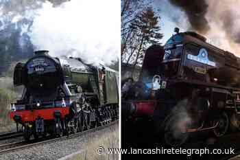 The Flying Scotsman and Tornado will travel through Lancashire