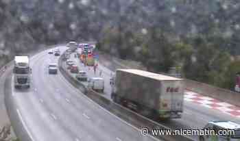 Un accident entre une moto et une voiture perturbe fortement le trafic sur l'A8 à Nice