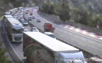 Un nouvel accident provoque d'importants bouchons sur l'A8 à Nice - Nice-Matin