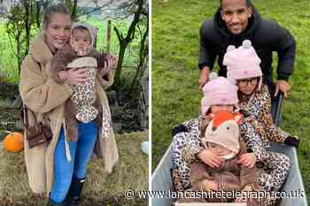 Helen Flanagan visits Clayton-le-Dale pumpkin farm
