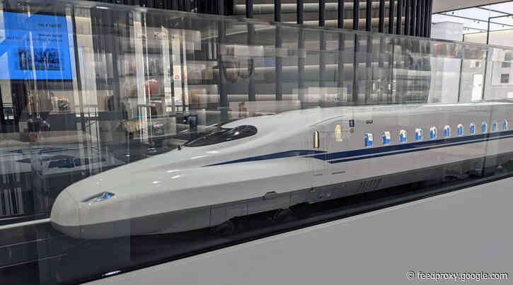 There’s a model of a Japanese bullet train on display in Kensington