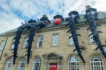 Giant spider takes over Colne building – this is why