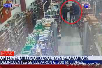 Revelan imágenes del asalto en supermercado de Guarambaré - Resumen de Noticias