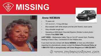 Missing Woman reported in Madawaska Valley