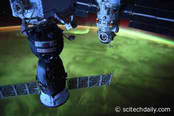 Calm Above the Storm: Incredible Green Smoky Swirls of Plasma Seen From Space Station