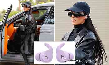 Kim Kardashian is spotted wearing a purple pair of Apple's unannounced Beats Fit Pro