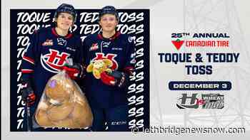 Hurricanes hosting Canadian Tire Toque & Teddy Toss game December 3 - Lethbridge News Now