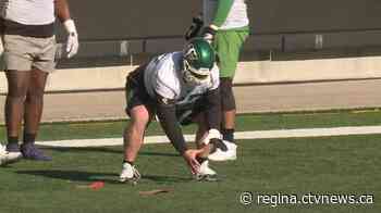 Riders' offensive line fine tuning for third meeting with Calgary - CTV News