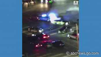 WATCH:  Police swoop in on street racers doing burnouts