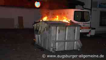 Altpapiercontainer in Aichach brennt - Augsburger Allgemeine