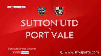Sutton 4-3 Port Vale: Coby Rowe fires United to dramatic late victory at Gander Green Lane - Sky Sports