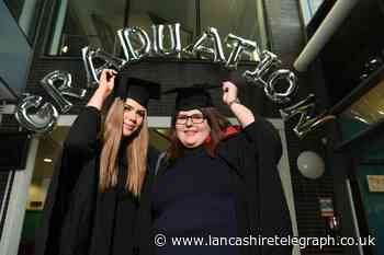 Two cousins graduate together from Blackburn College University Centre after studying together for 18 years