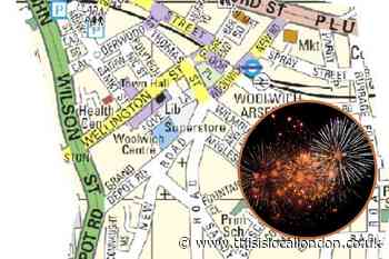 General Gordon Square Woolwich: Youths throw fireworks