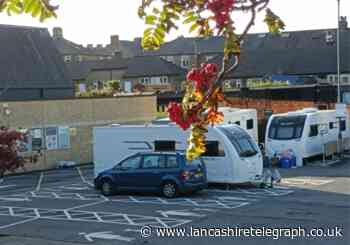 Caravans leave after pitching up on Booths car park in Clitheroe
