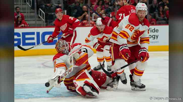 Markstrom shuts out Red Wings in Calgary's 3-0 win