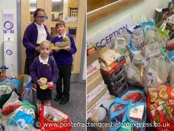 Primary school donates more than 50 bags filled with food to Pontefract Foodbank - Pontefract and Castleford Express