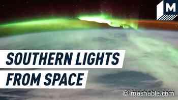 Astronaut footage reveals spectacular display of the aurora australis from space - Mashable