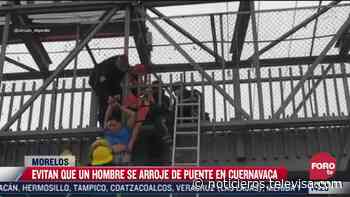 Cuerpos de emergencia evitan suicidio en Cuernavaca - Noticieros Televisa