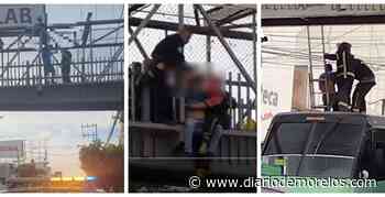 Rescatan a joven que quería colgarse de puente de Chipitlán en Cuernavaca - Diario de Morelos