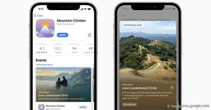 Apple says in-app events on the App Store will officially launch next week
