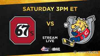 Watch the CHL on CBC: Ottawa 67's vs. Barrie Colts