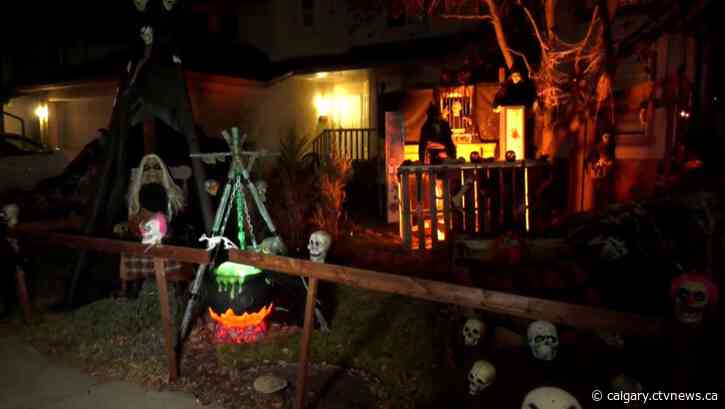 Calgary family's house of Halloween horrors helps benefit the food bank