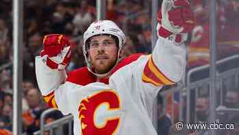 Flames' Lindholm caps hat trick with overtime one-timer in Washington