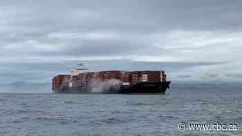 Canadian Coast Guard evacuate crew members from container ship off B.C. coast due to fire
