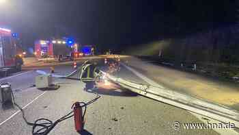 Unfall auf A7 bei Bad Hersfeld: Lkw-Fahrer schläft ein – und sorgt für kilometerlangen Stau - HNA.de