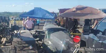 Two children dead, eight people hurt when drag racer veers off track