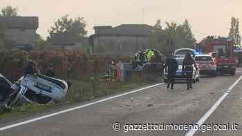 Campogalliano, scontro frontale tra auto e camion - La Gazzetta di Modena