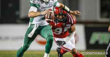 Saskatchewan Roughriders avoid season sweep with 20-17 win over Calgary Stampeders