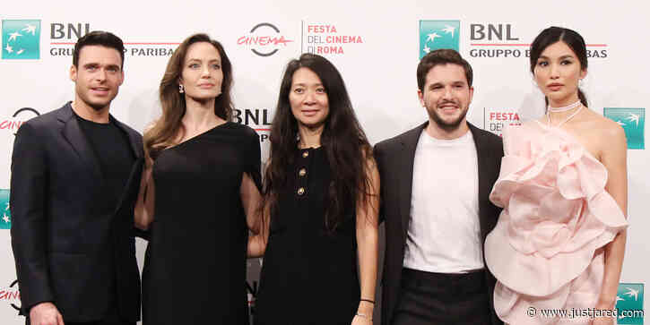 Angelina Jolie Joins 'Eternals' Co-Stars for Press Conference at Rome Film Fest 2021