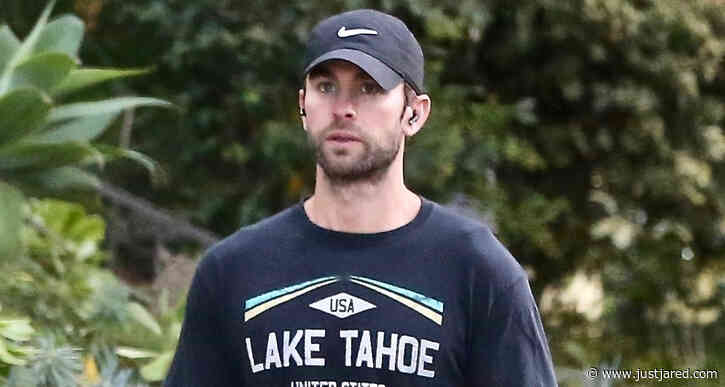 Chace Crawford Heads Out for a Walk Around Los Feliz With His Dog Shiner
