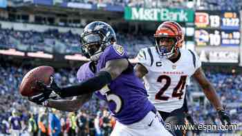 Baltimore Ravens' Lamar Jackson connects with Hollywood Brown for spectacular 39-yard TD