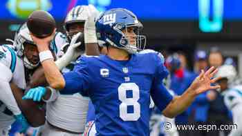 Giants' Daniel Jones makes leaping, one-handed catch to spark touchdown drive