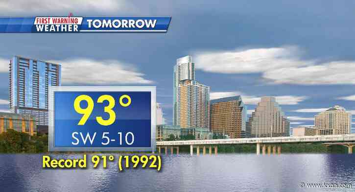 Record heat expected Monday ahead of a strong mid-week cold front