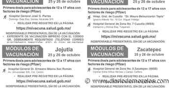 Cuernavaca, Cuautla, Jojutla y Zacatepec vacunarán a menores vs COVID19 lunes 25 y martes de octubre - Diario de Morelos