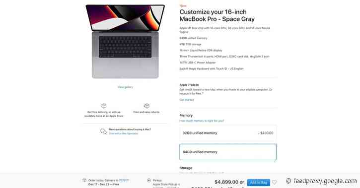 First 14″ and 16″ MacBook Pro orders now shipping; new orders backordered to as late as December 23