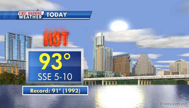 Record heat expected today ahead of a strong mid-week cold front