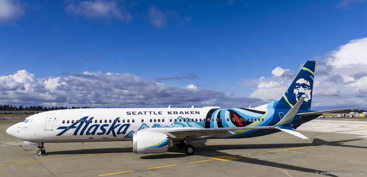 Alaska malt Eishockey-Kraken auf Boeing 737 Max - aeroTELEGRAPH