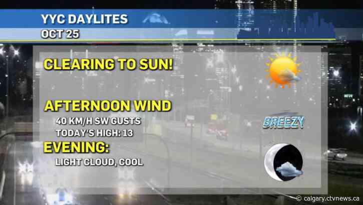 Above-seasonal in Calgary, then Friday snow!