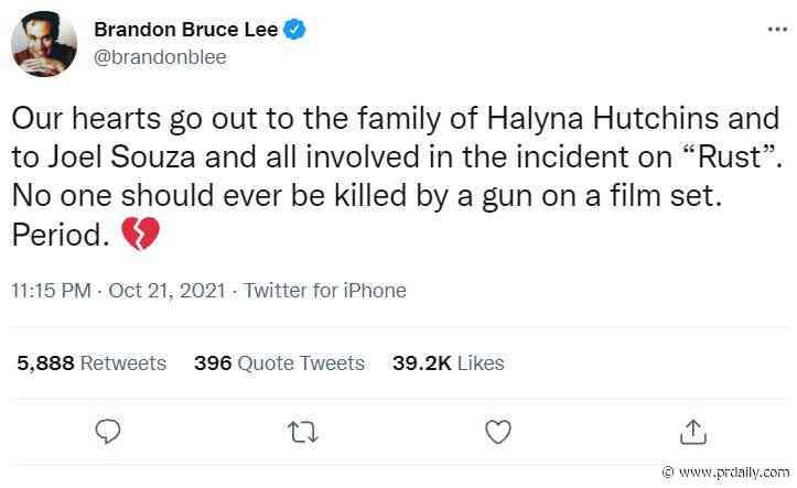 Film production responds to deadly misfire on set, job candidates prefer vaccination requirements, and Twitter research finds conservative bias