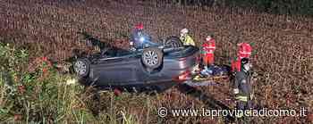 Lurago d'Erba, paura sulla Valassina Ferito e incastrato nell'auto ribaltata - La Provincia di Como