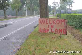 Ligt Wuustwezel in Lapland? Ludieke actie om slecht wegdek aan te klagen - Het Nieuwsblad