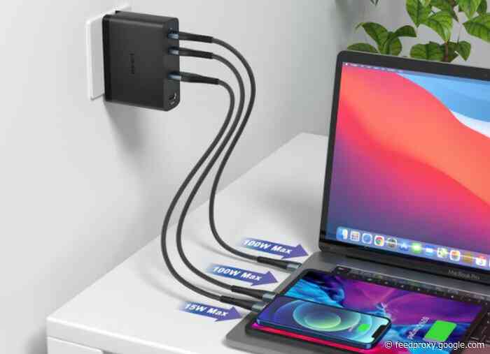 Charge all your devices simultaneously with the GaN Charger and combined USB-C hub